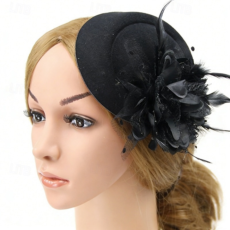 Fascinators Feather Fabric Wedding Birthday Elegant Vintage Cute With Feather Floral Headpiece Headwear 2026 - $16.49 –P4