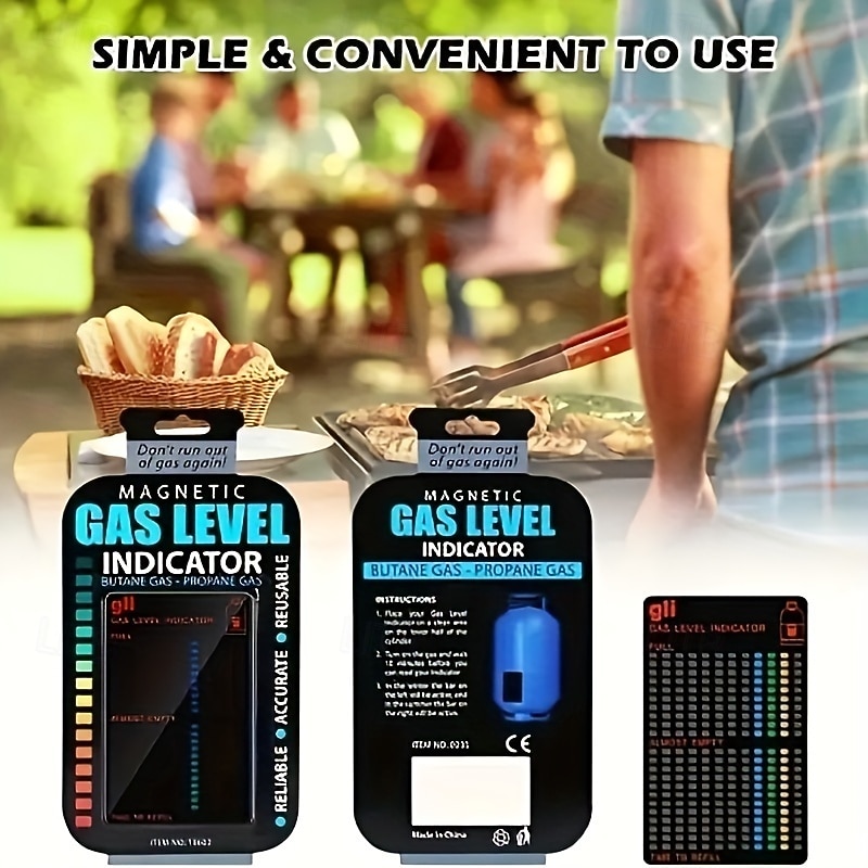 3 Pcs Magnetic Gas Level Indicator, Reusable Propane Tank Gauge for Butane and LPG Cylinders, Fuel Level Measurement Tool for BBQ Grill, Camping, Caravan, Patio Heaters, Reliable & Accurate 2026 - $17.99 –P2