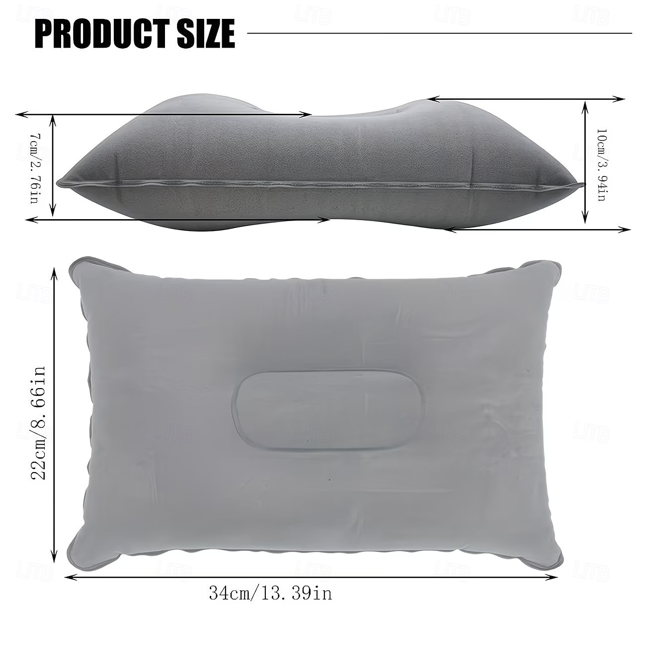 Lot de 2 oreillers de voyage gonflables ultra-légers format A4, petits oreillers carrés en tissu floqué, faciles à ranger, parfaits pour le camping, les siestes au bureau, les voyages, la randonnée et de 2026 ? $9.99 –P3