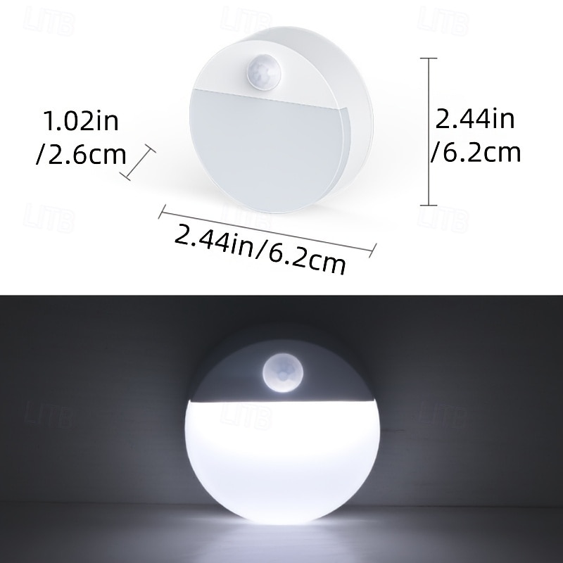 Rund Kabellos Körpersensor Einfach Modern AAA-Batterienbetrieben 4 Stück 2026 - $23.99 –P8