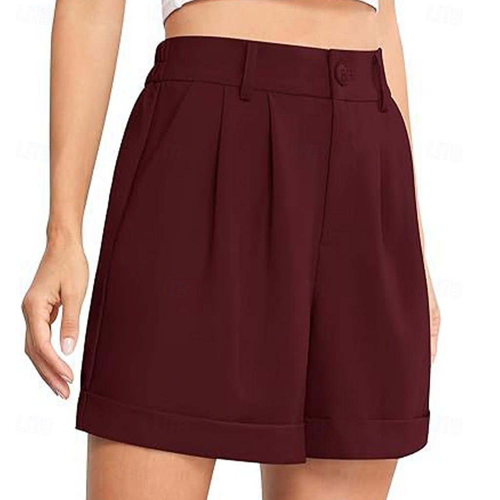 Mujer Bermudas Pantalón corto Pantalones cortos de verano Pantalones cortos de playa Vacaciones Moda Casual / Diario Corto Alta cintura Cremallera Bolsillo Cintura elástica Comodidad Secado rápido 2026 - $33.99 –P10