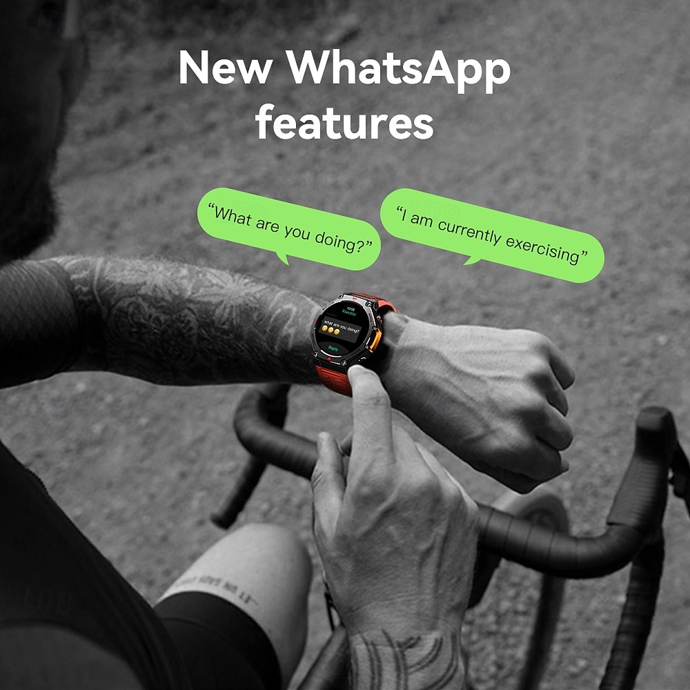 Nuovo smartwatch impermeabile 5 ATM, ideale per attività all'aperto, monitoraggio sportivo, pagamenti PayPal, chiamate Bluetooth, schermo HD da 1,45" 466*466, smartwatch indossabile 2025 del 2026 a $76.99 –P14