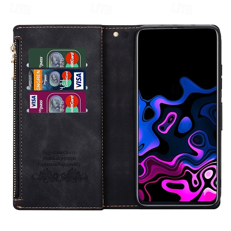 τηλέφωνο tok Για Samsung Galaxy S26 S26 Plus S26 Ultra Θήκη κάρτας πορτοφολιού Φερμουάρ Προστατευτικό για όλο το σώμα Σταντ ποδηλάτου Γεωμετρικά σχήματα PU δέρμα 2026 - $20.99 –P8