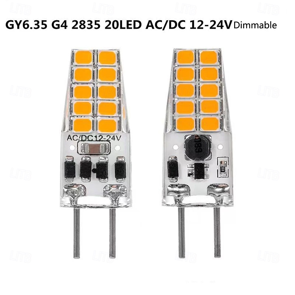 4pcs 10pcs Dimmable GY6.35 Led Bulb AC/DC12-24V 3W 20LED Energy Saving Silicone Light 360 degrees Replace Halogen Lamp 2026 - $41.99 –P2