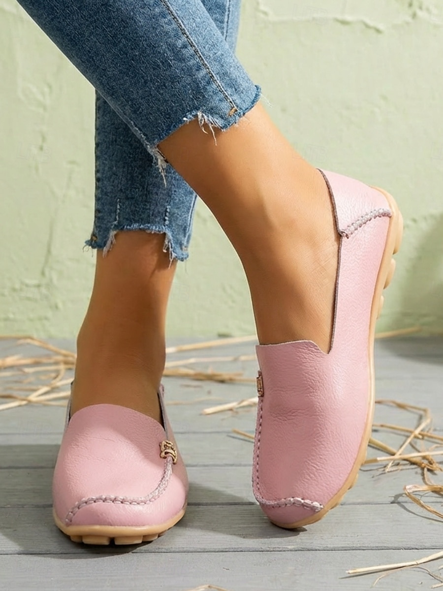 Женские желтые мокасины-лоферы, удобные повседневные туфли без шнурков, мягкие легкие прогулочные туфли для повседневной носки, путешествий и работы. &отдых в выходные 2026 - $26.99 –P4