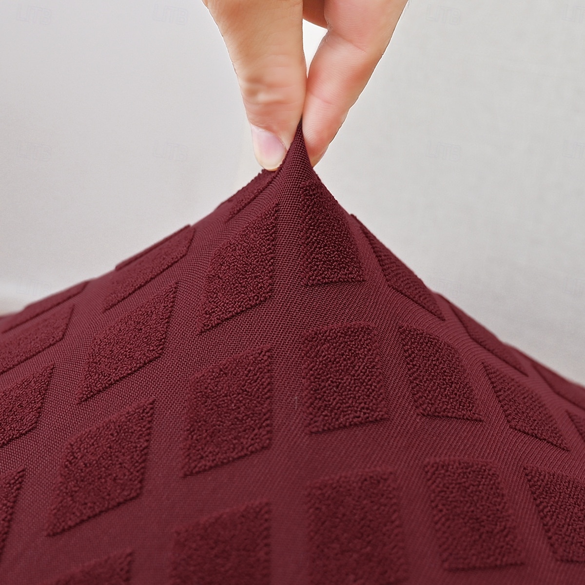 Strečový žakárový diamantový potah na sedák s elastickým potahem, dvojité elastické pásky, prachotěsný chránič sedáku do jídelny, kuchyně, hotelu 2026 - $8.99 –P2