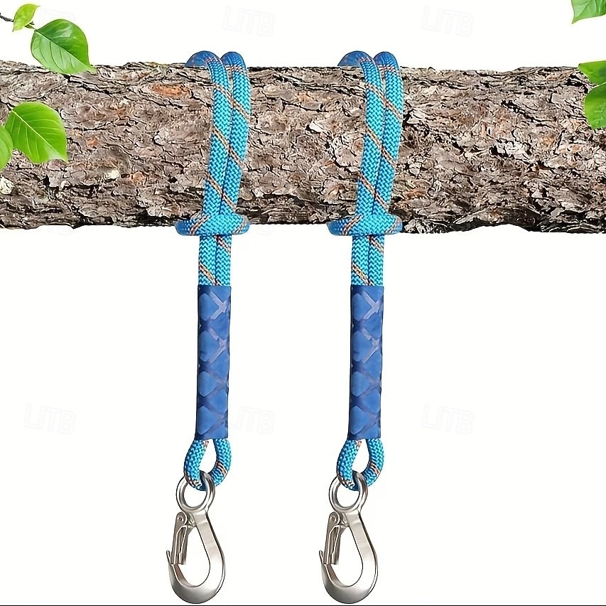 2pcs Stainless Steel Heavy Duty Hook Ring Swing Hanging Rope, Camping Hammock Rope, Outdoor Swing Yoga Strap, Durable Nylon Material, Suitable for Outdoor Hammocks, Tree Swings, Patio Chairs 2026 - $29.99 –P1