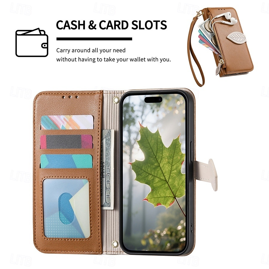 telefoon hoesje Voor Samsung Galaxy S26 S26 Plus S26 Ultra Wallet Card Case Flip cover Rits met polsband Standaard Retro TPU PU-nahka 2026 - $17.99 –P12