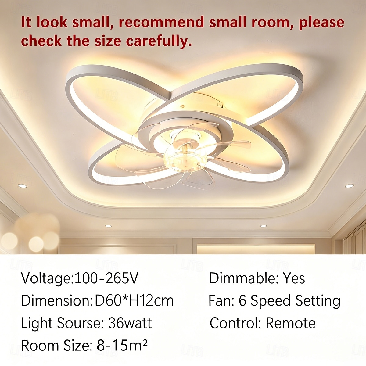 Modern Ceiling Fan with Lights, Low Profile Ceiling Fans with Remote Control and APP Control, 6 Speed Reversible Blades, Stepless Dimmable LED Ceiling Light Fan for Living Room Bedroom Kitchen 2026 - $161.99 –P9