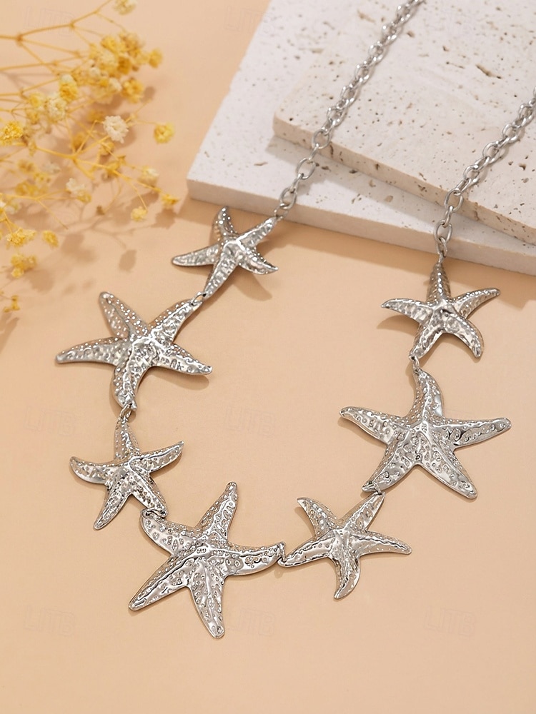 Boho-Taillenkette mit Seesternmotiv für Damen, Gold- und Silberlegierung, verstellbarer Strandgürtel, perfekt für den Alltag und den Urlaub 2026 - $11.99 –P9