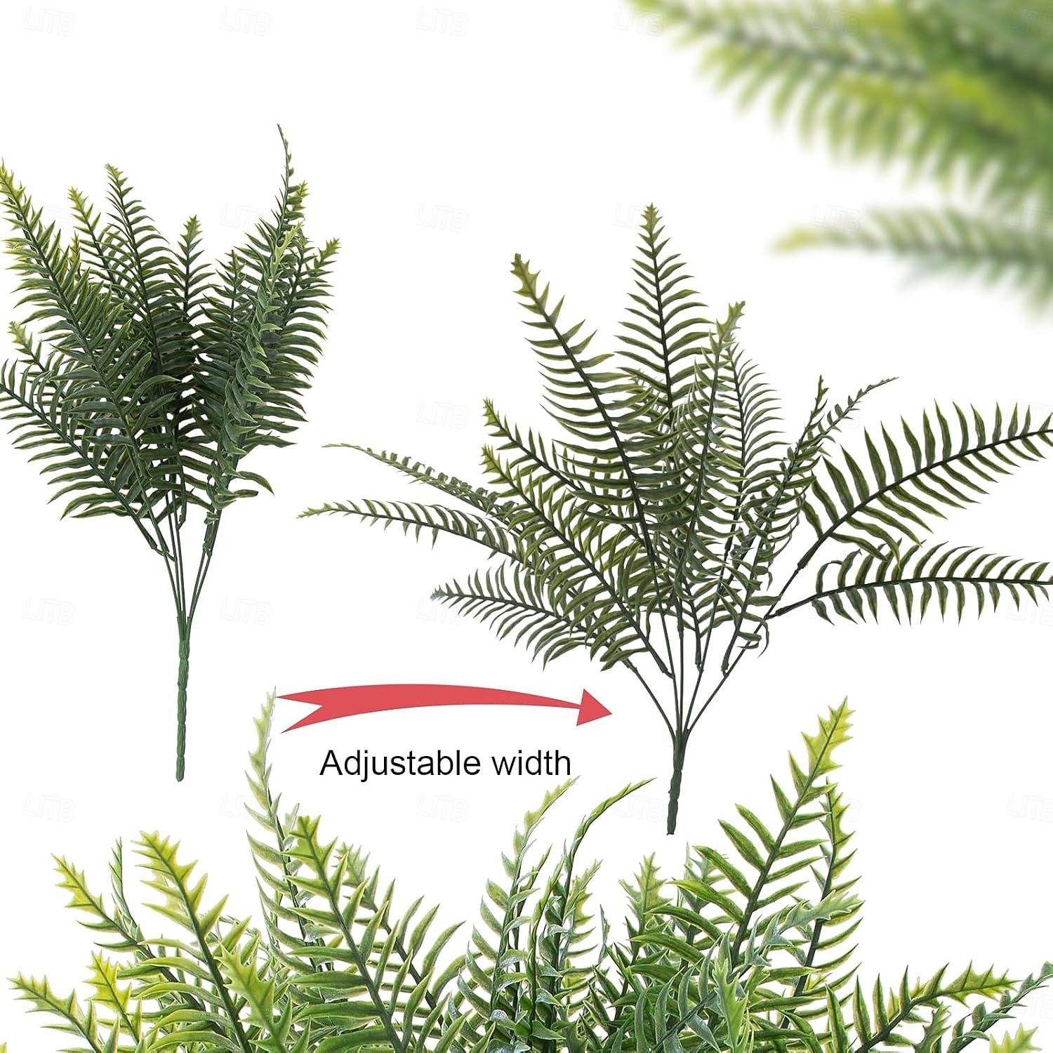 24 szt. sztucznych paproci do użytku na zewnątrz, odporne na promieniowanie UV, sztuczne krzewy paproci do ogrodu wewnętrznego, na werandę &wystrój zieleni na patio 2026 - $31.99 –P3