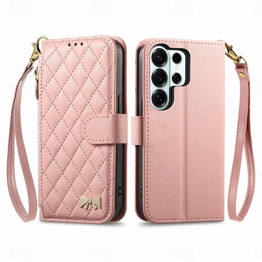 Phone Case For Samsung Galaxy S26 S26 Plus S26 Ultra Wallet Case Flip Cover Zipper with Wrist Strap Kickstand Retro TPU PU Leather 2026 - $19.99 –P11
