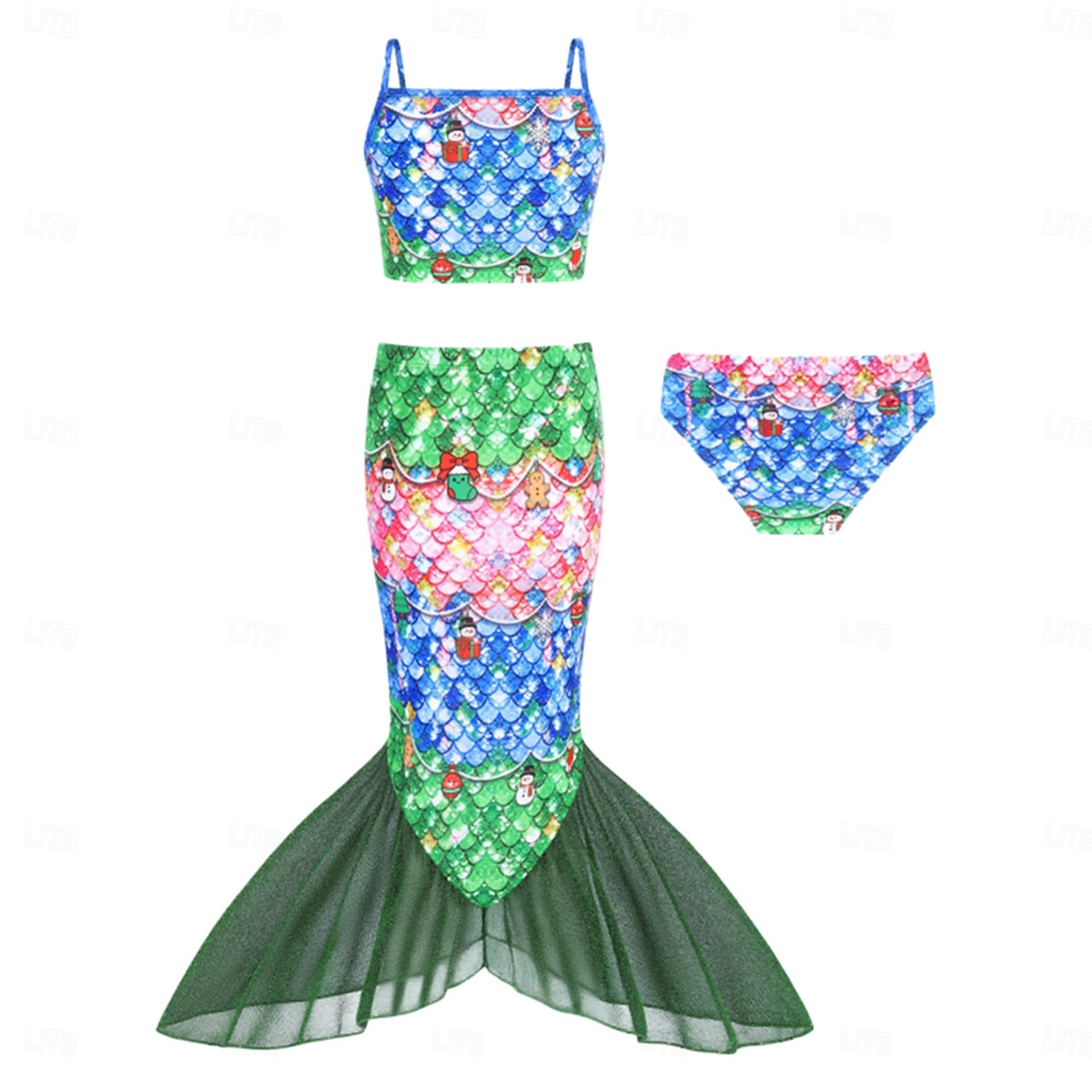 Mermaid Princess Dress Swimwear Movie Cosplay for Girls' Kid's Masquerade Holiday Festival 2026 - $22.99 –P3