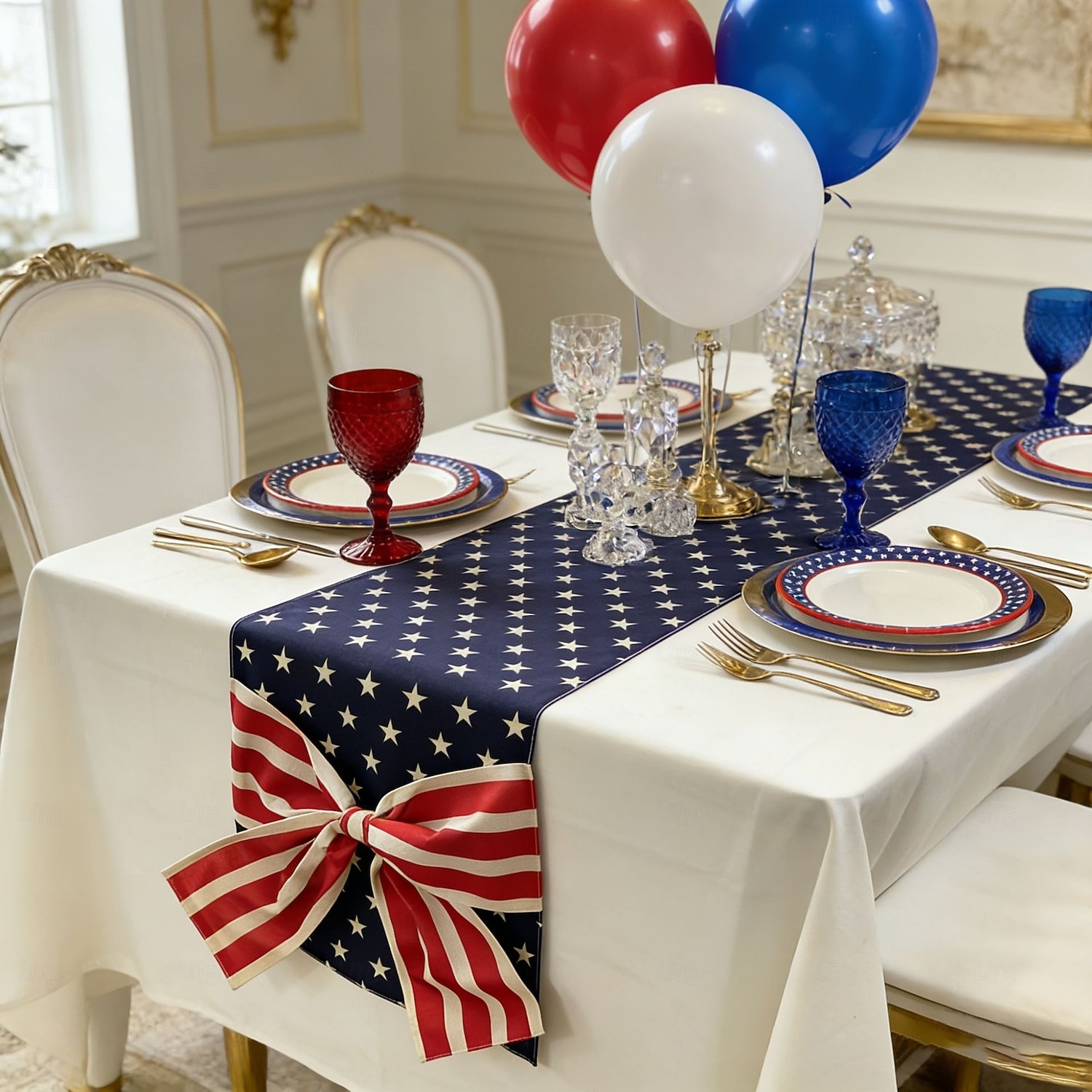 250ή επέτειος των ΗΠΑ, 1 τεμάχιο σχέδιο φιόγκου τραπεζιού, αναμνηστική διακόσμηση αυλής 1776-2026 για πατριωτικό εορτασμό, ημιπεντηκονταετία, 4η Ιουλίου, ημέρα ανεξαρτησίας 2026 - $15.49 –P3