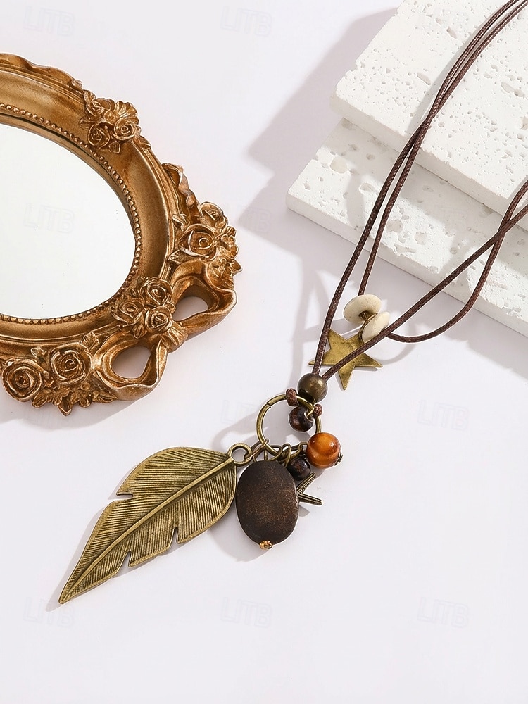 Collane lunghe da donna in stile bohémien a strati, multi-stile, in lega, con pendente regolabile, perfette per l'uso quotidiano e per i viaggi. del 2026 a $7.99 –P9