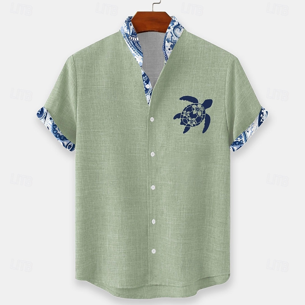 Ανδρικά Ζώο Χελώνες Θαλάσσια πλάσματα Χαβανέζικο πουκάμισο Πουκάμισο με κουμπιά Πουκάμισο με γιακά Κοντομάνικο Χαβανέζα Causal Διακοπές στην παραλία Καλοκαίρι Άνοιξη Μανδαρίνο Κολλάρο 3D 2026 - $25.99 –P4