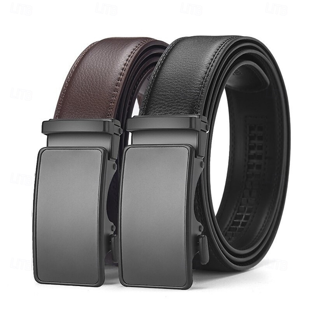 Herren Gürtel Automatische Schnalle Leder Chrom Streetwear Zeitgenössisch Freizeit Einfach A01 A02 Lässig Täglich Geschäft Formell Taillengürtel 2026 - $14.99 –P1