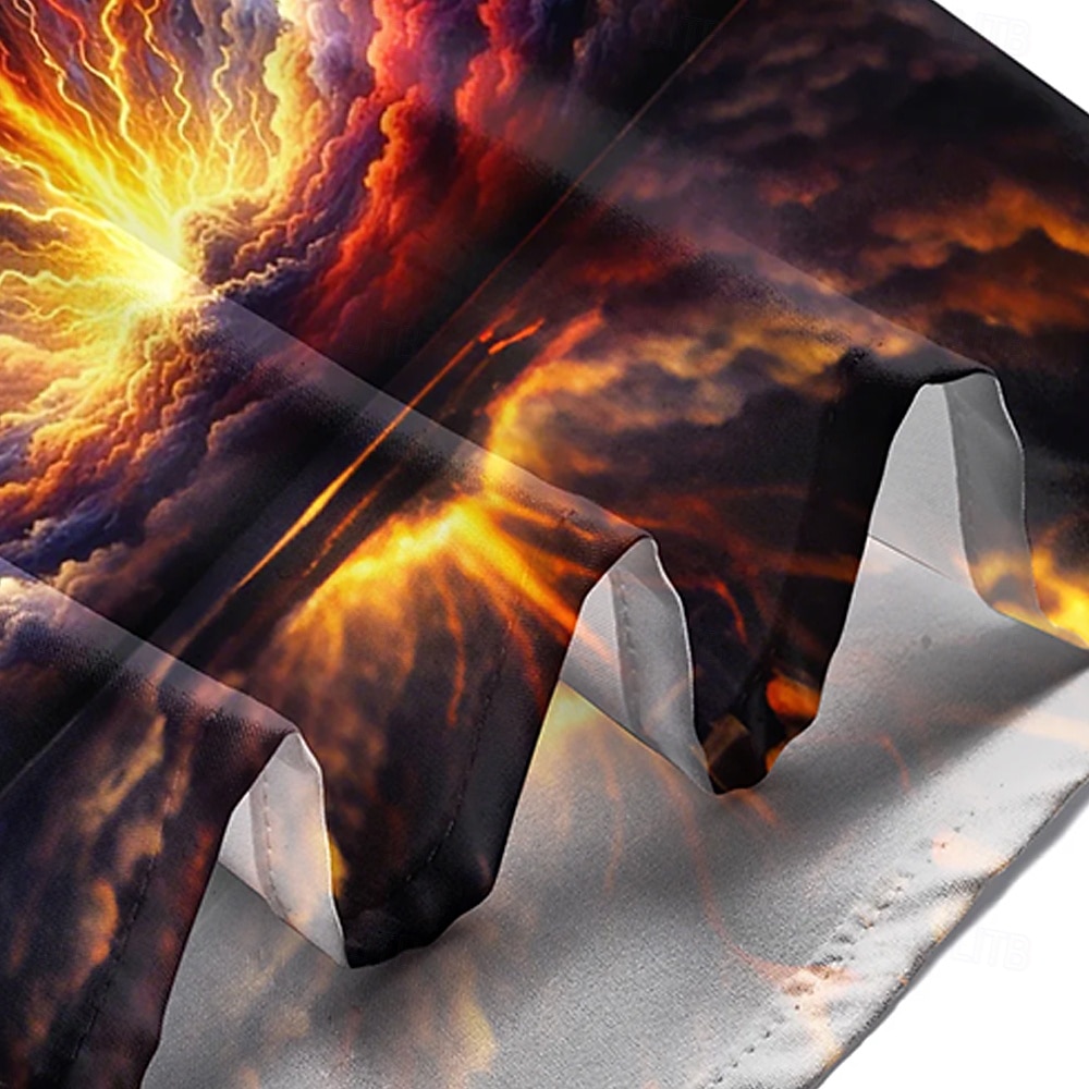 Men's Optical Illusion Lightning Guitar Shirt Summer Shirt Button Up Shirt Short Sleeve Fashion Casual Outdoor Vacation Music Festival Summer Spring Turndown 3D Print Collared Shirts Front One Pocket 2026 - $25.99 –P4