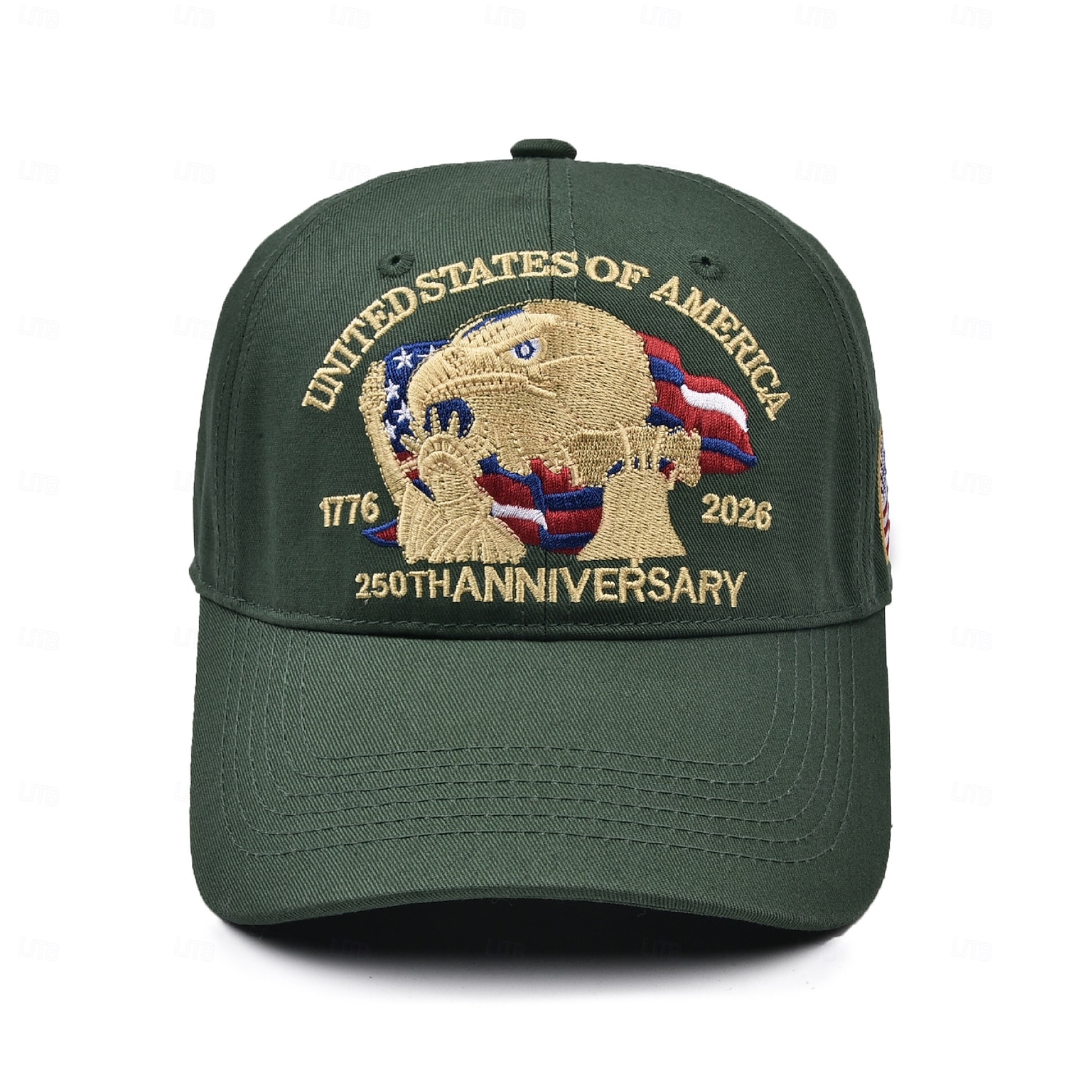 unisex 250./függetlenségi kalap, hordozható, lélegző, mindennapi, kültéri, utcai hímzés, zászlós 2026 - $13.99 –P12