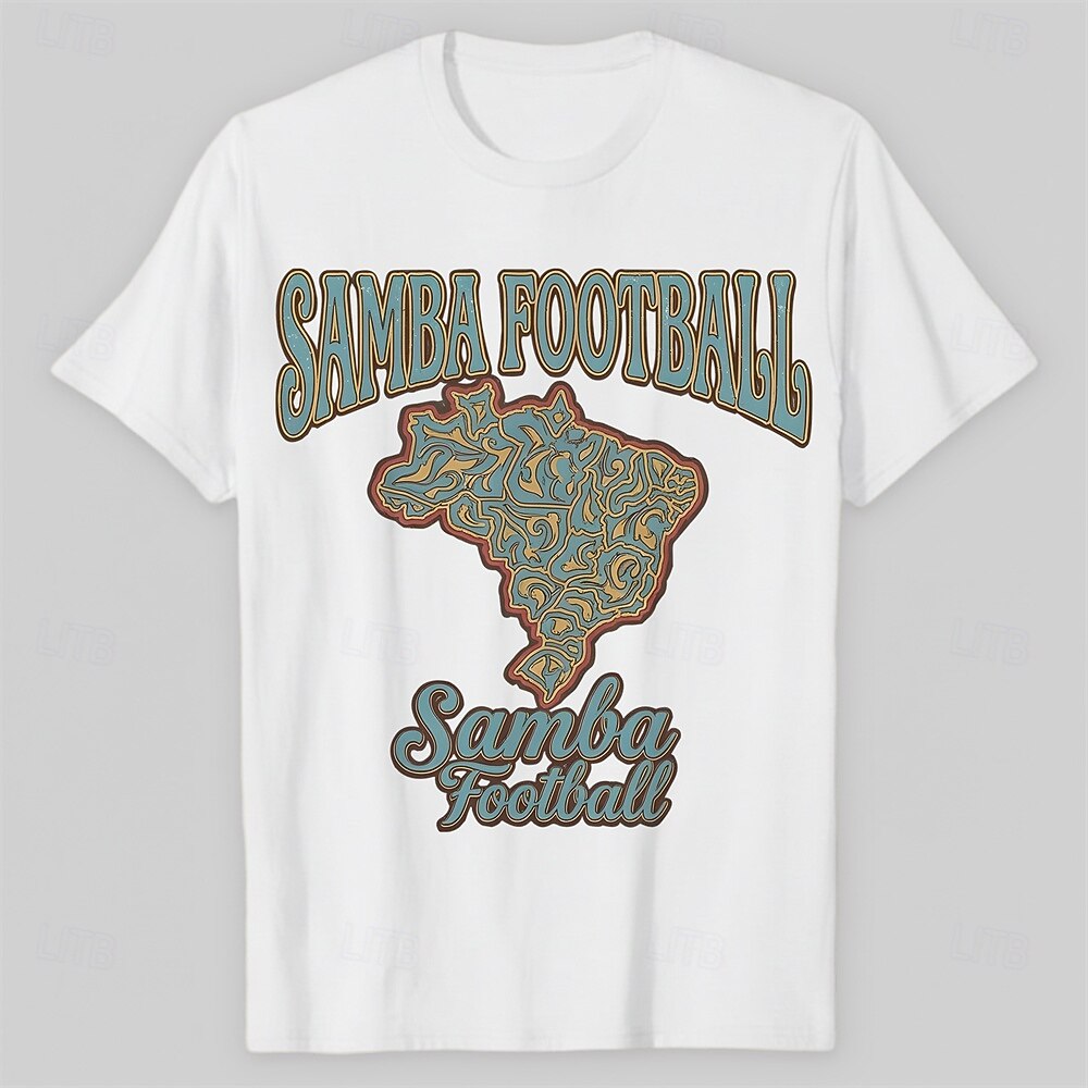 World Soccer Match 2026 Outfits Graphic Tee Football Brazil Inspired Patriotic T-shirt Sleeve for Unisex Adults' 3D Print  for Party Sports Outdoor 2026 - $18.99 –P2