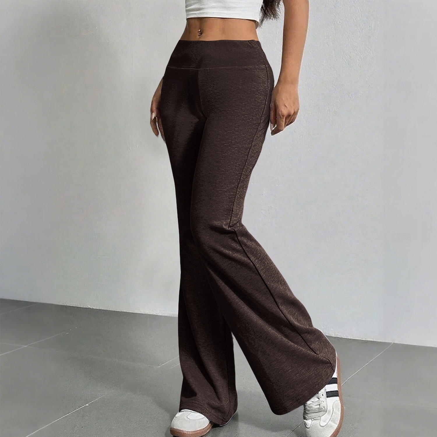 Mujer Pantalones de Deporte Pantalones Pantalones de verano Pantalones casuales Vacaciones Moda Casual / Diario Longitud total Alta cintura Plano Correa Cintura elástica Pierna recta Comodidad Suave 2026 - $22.99 –P7