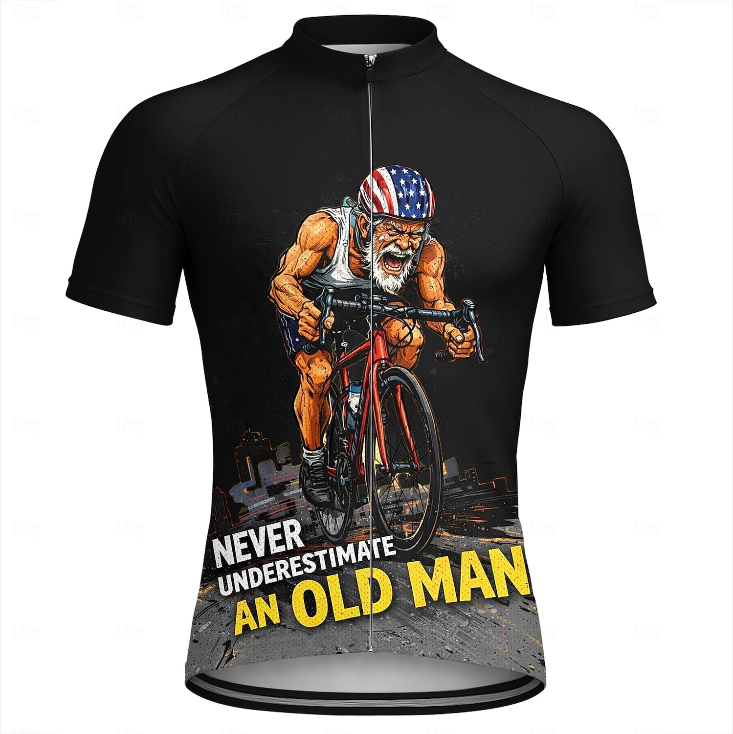 Da uomo Maglia da Ciclismo Maglia da downhill Non sottovalutare mai un vecchio con una bicicletta Manica Corta Bicicletta Maglia Maglietta con 3 tasche posteriori Resistente ai Raggi UV Asciugatura del 2026 a $30.99 –P10