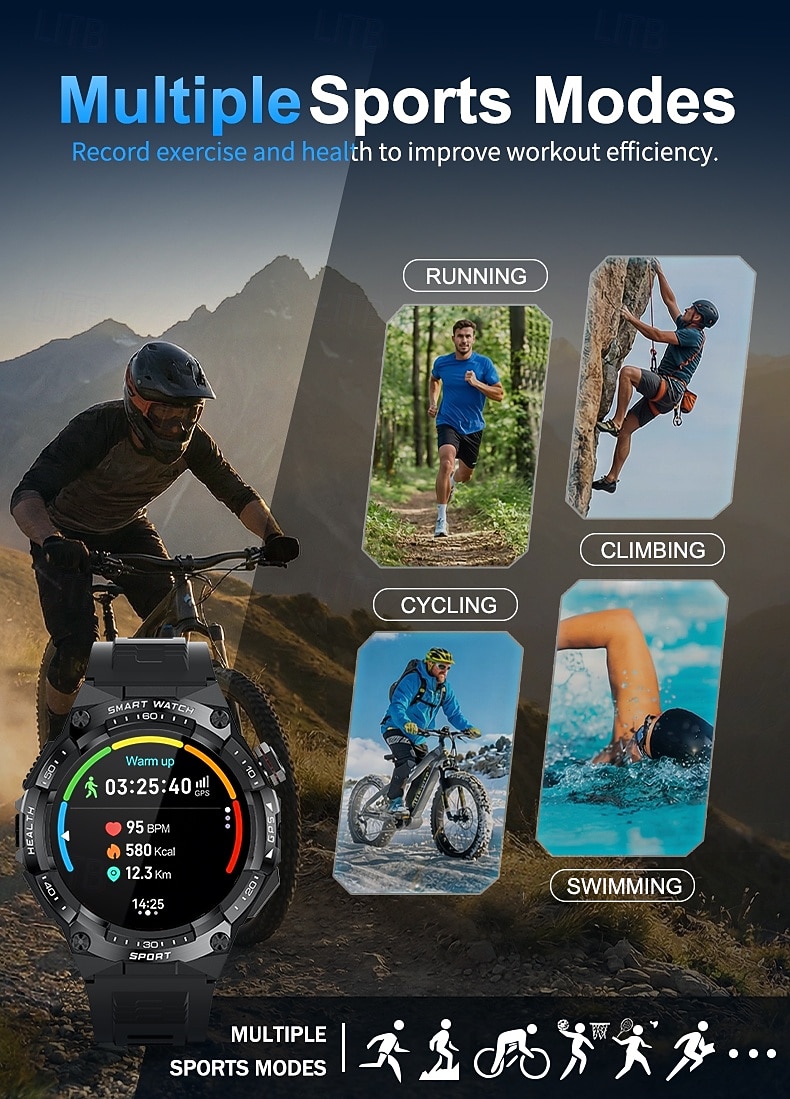Smartwatch AMOLED da 1,43" per uomo e donna, chiamate Bluetooth, batteria da 700 mAh, impermeabile fino a 3 ATM, orologio fitness. del 2026 a $87.99 –P7