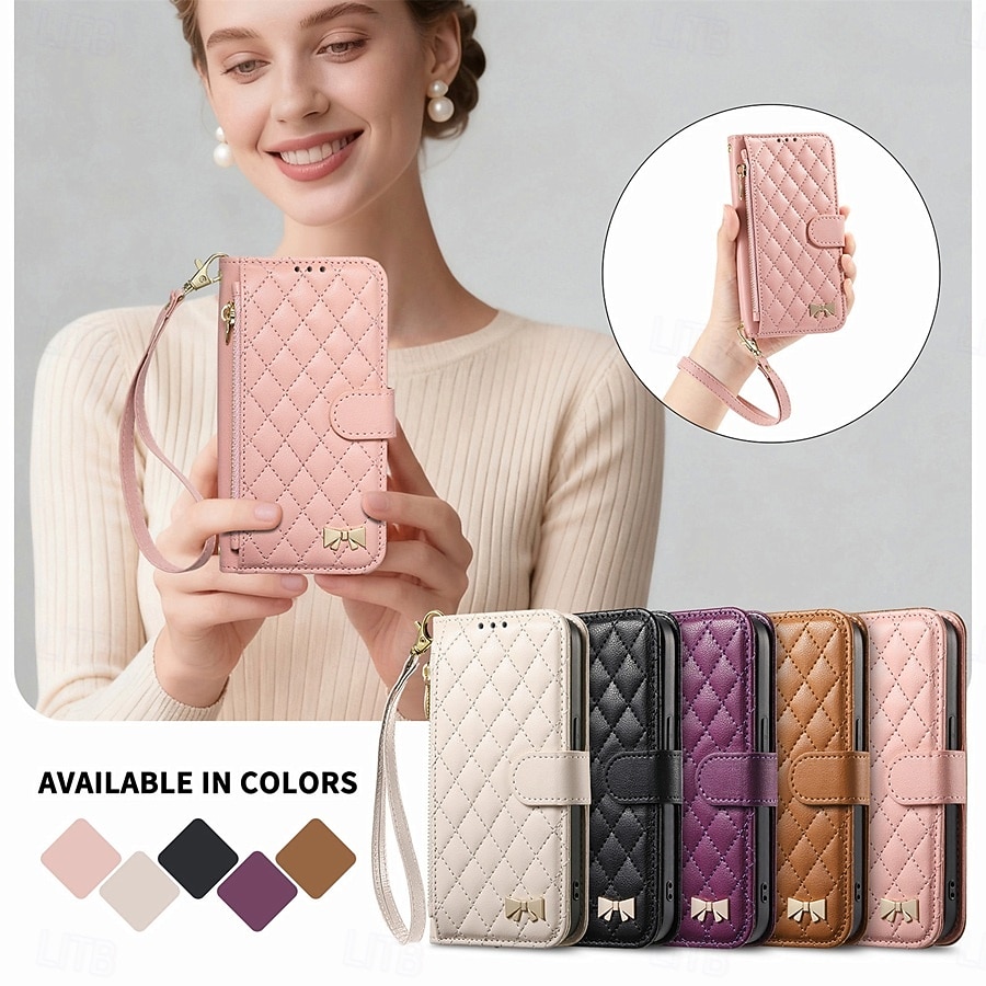 Phone Case For Samsung Galaxy S26 S26 Plus S26 Ultra Wallet Case Flip Cover Zipper with Wrist Strap Kickstand Retro TPU PU Leather 2026 - $19.99 –P15