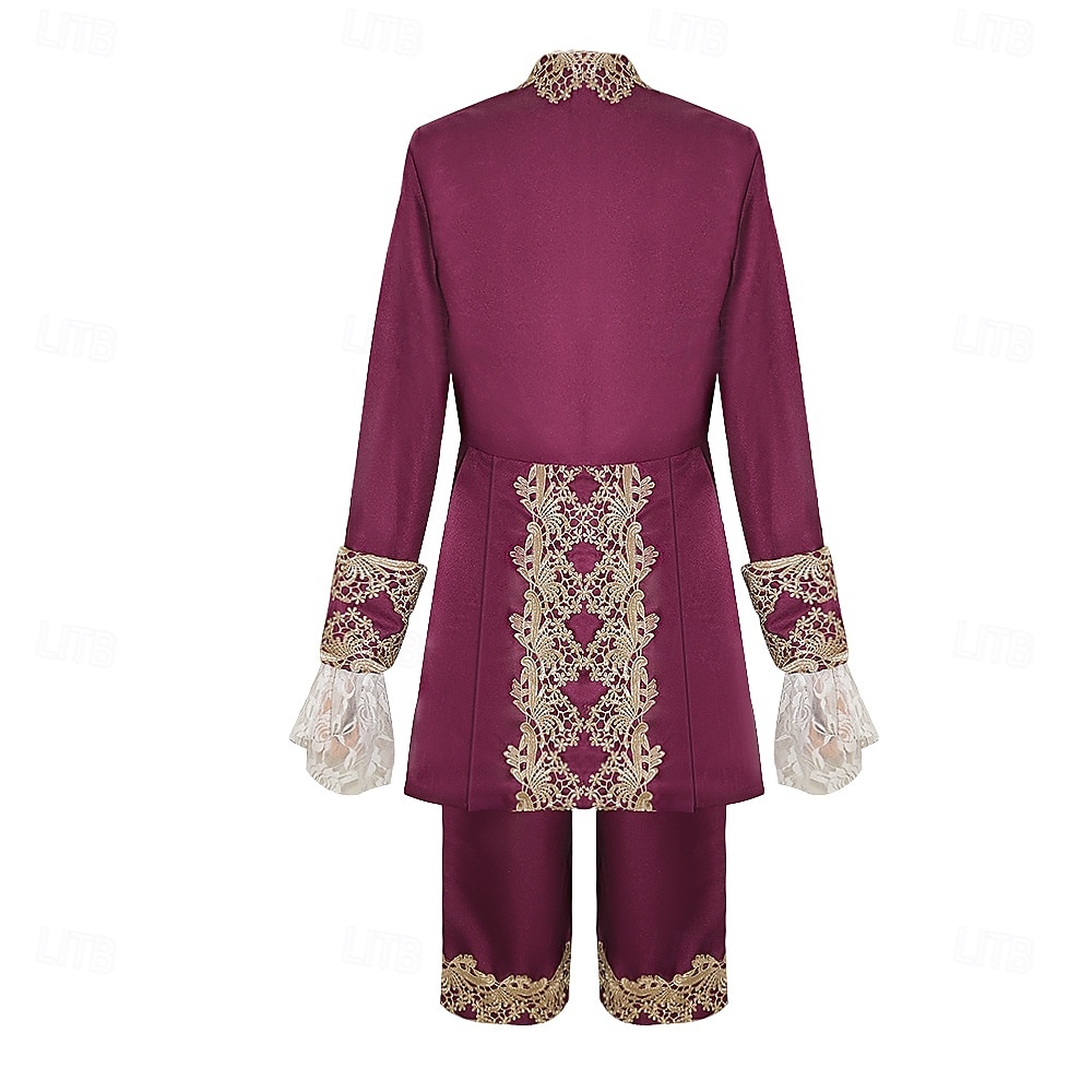 Retrò Vintage Rococò Lunghezza al ginocchio Pantaloni Gilet Collari falsi Principe Gentiluomo Nobile Costume Per uomo Halloween Carnevale Mascherata Fiera Rinascimentale Festa a tema retrò Adulti del 2026 a $94.99 –P3