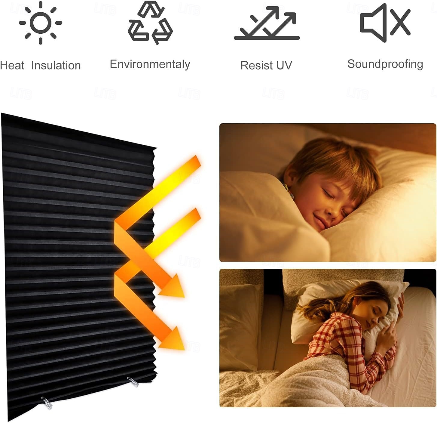 Cortinas opacas, persianas temporales sin taladro, estores plisados autoadhesivos para ventanas, cubierta de privacidad para dormitorio, habitación de residencia estudiantil o apartamento. 2026 - $11.49 –P11
