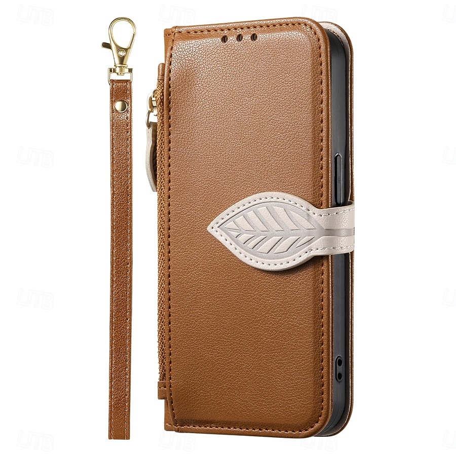 telefon Etui Til Samsung Galaxy S26 S26 Pluss S26 Ultra Lommebok-kortveske Flip deksel Glidelås med håndleddsstropp Støtte Kontor / Bedrift TPU PU lær 2026 - $17.99 –P3