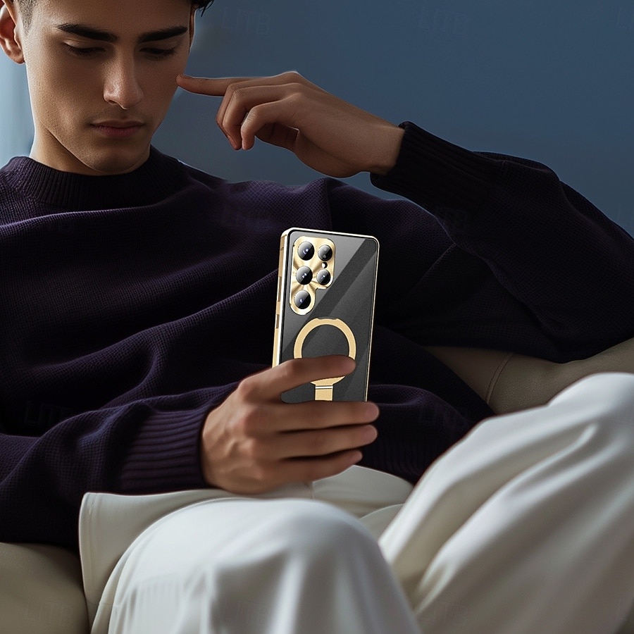 teléfono Funda Para Samsung galaxia S26 Ultra S25 Ultra Estuche delgado Desmontable y protector de pantalla Soporte para Anillo Aleación de aluminio 2026 - $32.99 –P11