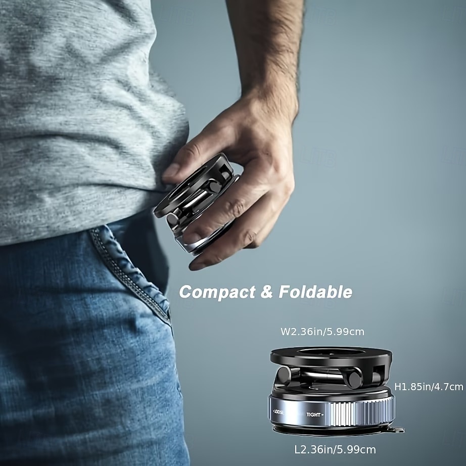 Комплект из 2 магнитных держателей для телефонов, сверхпрочный складной механический держатель с вакуумной присоской, вращающийся на 360°, с сильным магнитным креплением, подходит для автомобиля, 2026 - $21.99 –P4