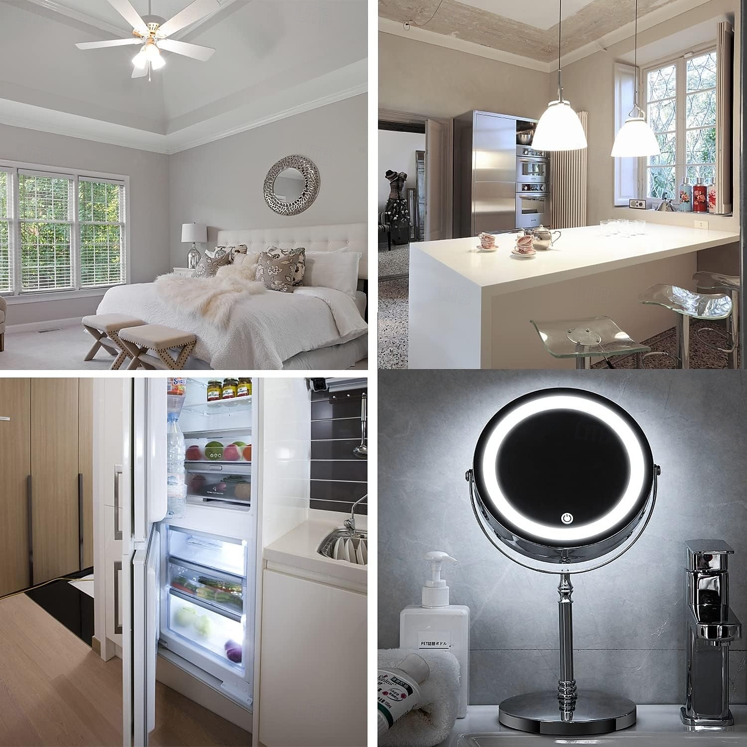 2 st E12 LED-lampor 5W motsvarande 40W C7-ersättningslampor, klar typ B, kandelabersockel, Bulbrite, dagsljusvit, 6000K, ej dimbar 2026 - $14.49 –P2