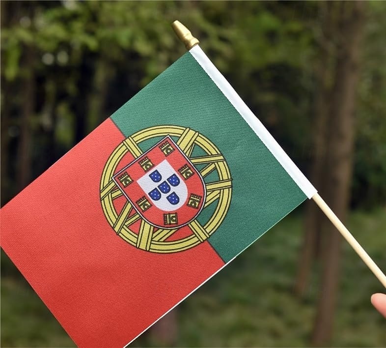 25Pack Small Portugal Flag Handheld Mini Portuguese Flags on Stick 5x8 Inch for Soccer World Summer Cup Match, Sports Events, Party Decorations, Fans Cheering 2026 - $16.99 –P5
