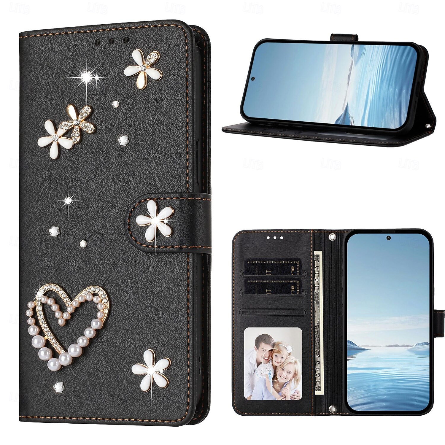 telefono Custodia Per Samsung Galaxy S26 S26 Plus S26 Ultra per Donna Ragazza con Supporto Slot per Carte Fiore Floreale TPU Pelle PU del 2026 a $17.99 –P2