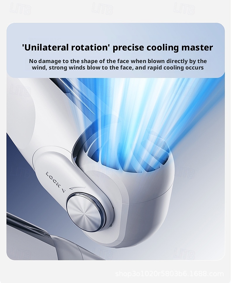 Ventilateur de cou portable - Ventilateur de cou rotatif - Ventilateur rafraîchissant rechargeable USB-C, 3 vitesses, design sans pales mains libres, idéal pour les tentes et les activités de plein de 2026 ? $46.99 –P18