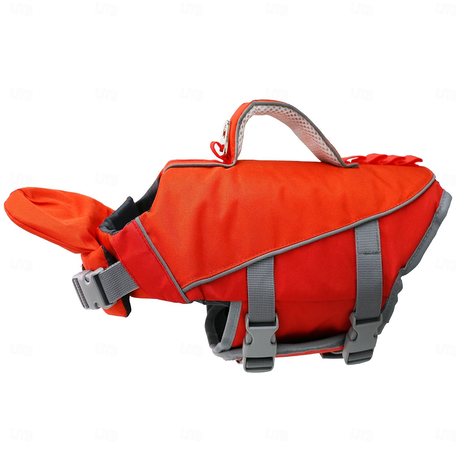 Shark hundesikkerhetsvest, havfruehunde-redningsvester for svømming med overlegen oppdrift og redningshåndtak for svømmebassengstrandbåt 2026 - $27.99 –P4