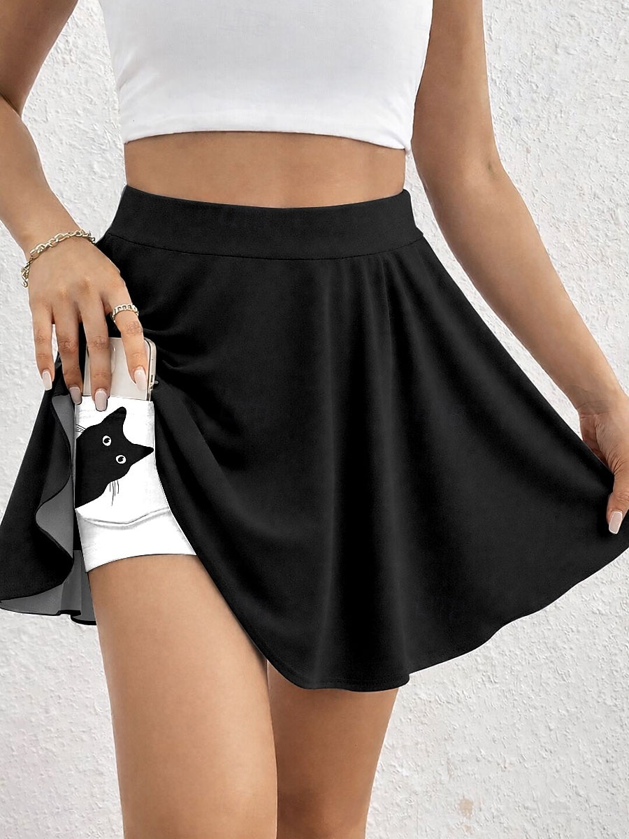 Per donna Gonna da vacanza Gonna da tennis Elegante Moda Hawaiano Abbigliamento da Spiaggia Sopra il ginocchio Vita Alta Gonne Grafico Animale Stampato Alta elasticità Quotidiano Spiaggia Bianco e del 2026 a $21.99 –P1