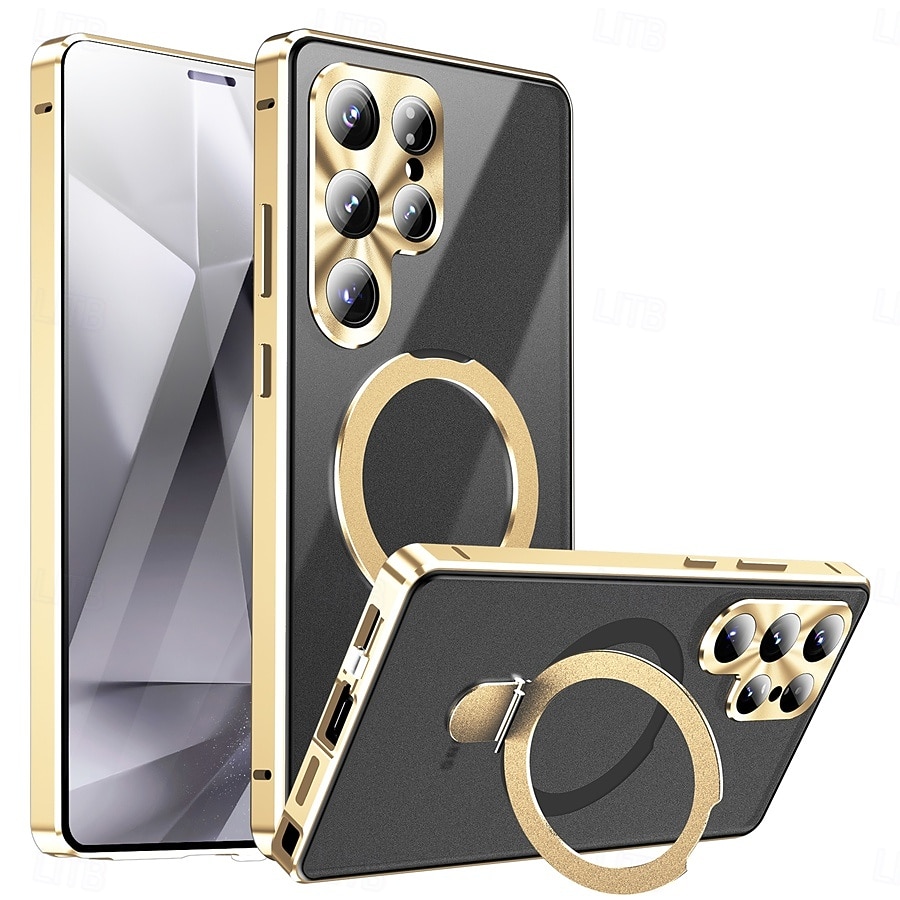 teléfono Funda Para Samsung galaxia S26 Ultra S25 Ultra Estuche delgado Desmontable y protector de pantalla Soporte para Anillo Aleación de aluminio 2026 - $32.99 –P1