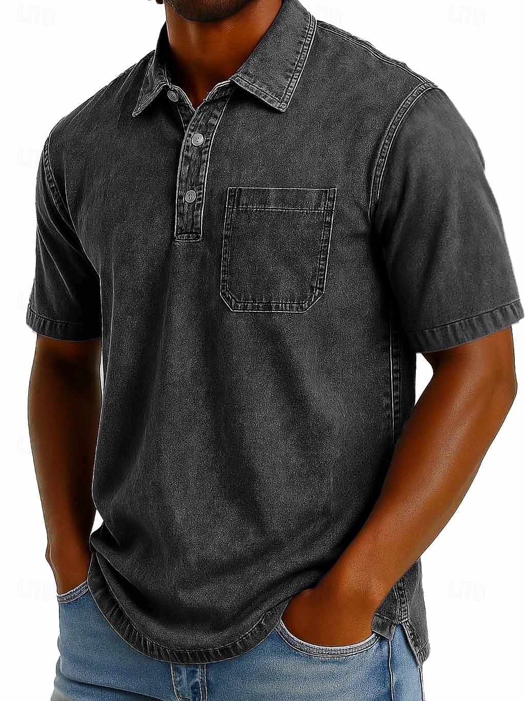 SoftFade™ Miesten Polo-Paidat 100% Puuvillaa Happopesu Paita Rentoa Lomaa Kauluskaveri Lyhythihainen Muoti Perus Yksinkertainen Vintage Haalistunut Kesä Kevät Normaalimallinen Musta Vaaleanvihreä 2026 - $31.99 –P9