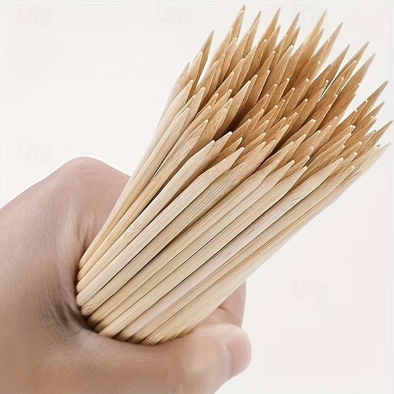 Conjunto de 500 espetos descartáveis de bambu com 3 mm de espessura para churrasco, ideais para uso doméstico, piqueniques e churrascos ao ar livre. Perfeitos para frango, espetinhos fritos, linguiças de 2026 por $10.99 –P3