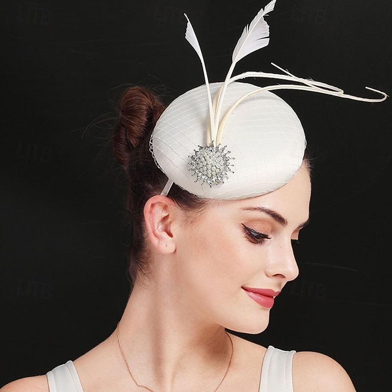 Fascinator Rete Matrimonio Compleanno Vintage Carino Retrò Con Piuma Tulle Copricapo Copricapo del 2026 a $28.99 –P8