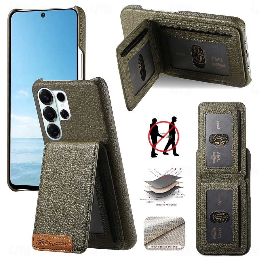 telefono Custodia Per Samsung Galaxy S26 S26 Plus S26 Ultra Copertura Posteriore con Supporto Cavalletto Slot per Carte Retrò TPU Pelle PU del 2026 a $17.99 –P2
