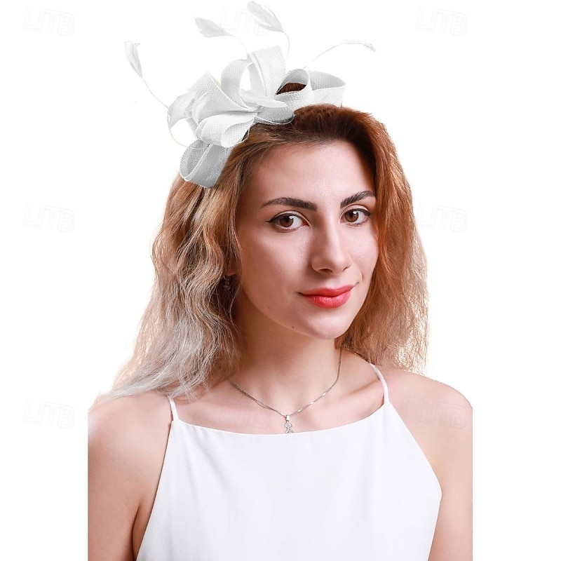 fascinators Linfrø Fjær Bryllup Bursdag Elegant søt stil Med Fjær Hodeplagg Hodeplagg 2026 - $11.49 –P3