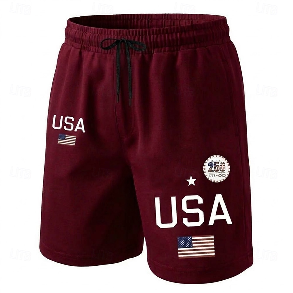 Hombre 4 de julio, 250 aniversario de Estados Unidos Bandera estadounidense Boxers de Natación Pantalones de Natación Pantalones de Surf Media cintura Patriótico Festivos Bolsillos laterales Forro de 2026 - $20.99 –P3