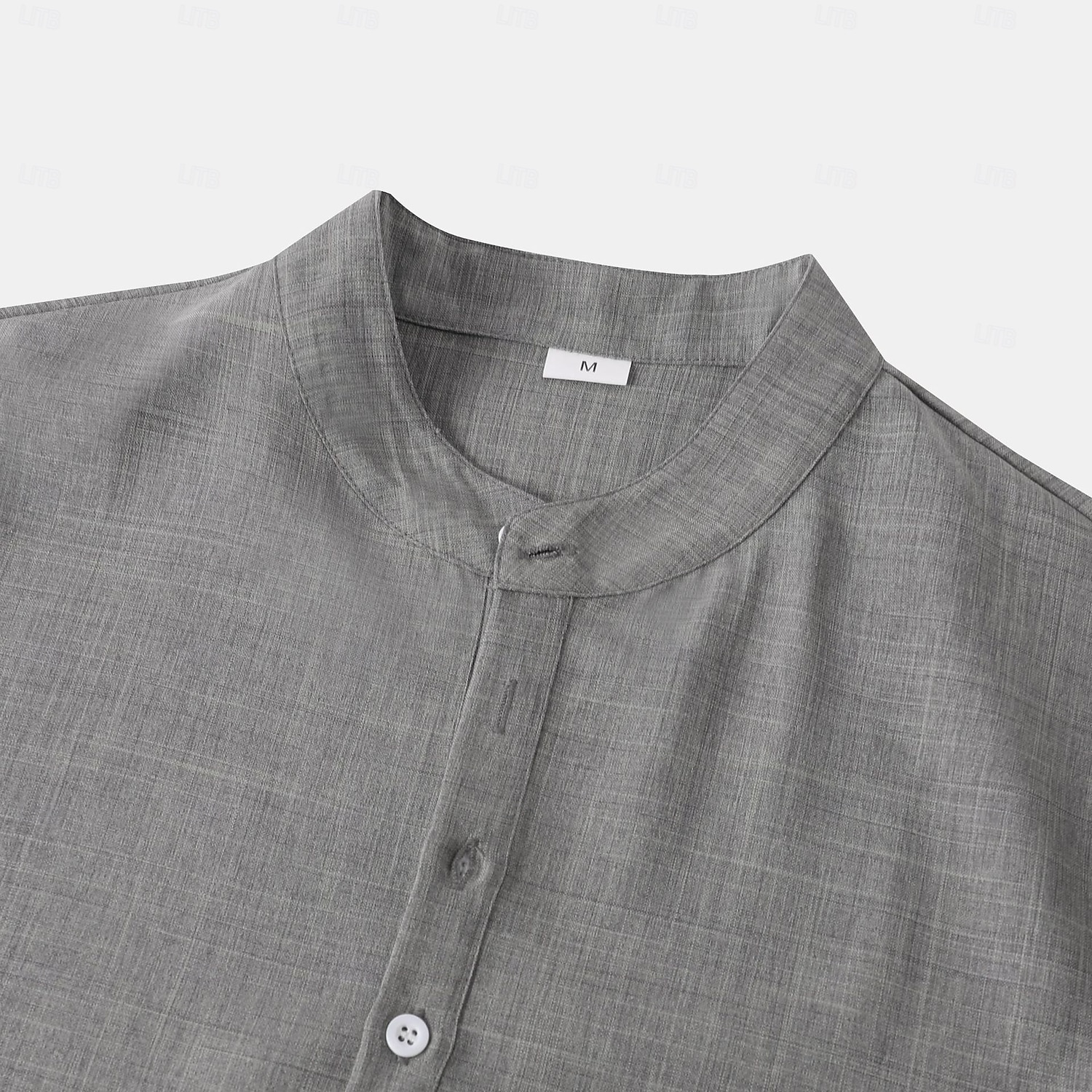 Men's Shirt Popover Shirt Casual Shirt Button Up Shirt Light Pink Black Yellow Light Green Pink Short Sleeve Plain Grandad Collar Casual Daily Clothing Apparel Elegant Fashion Casual 2026 - $26.99 –P13