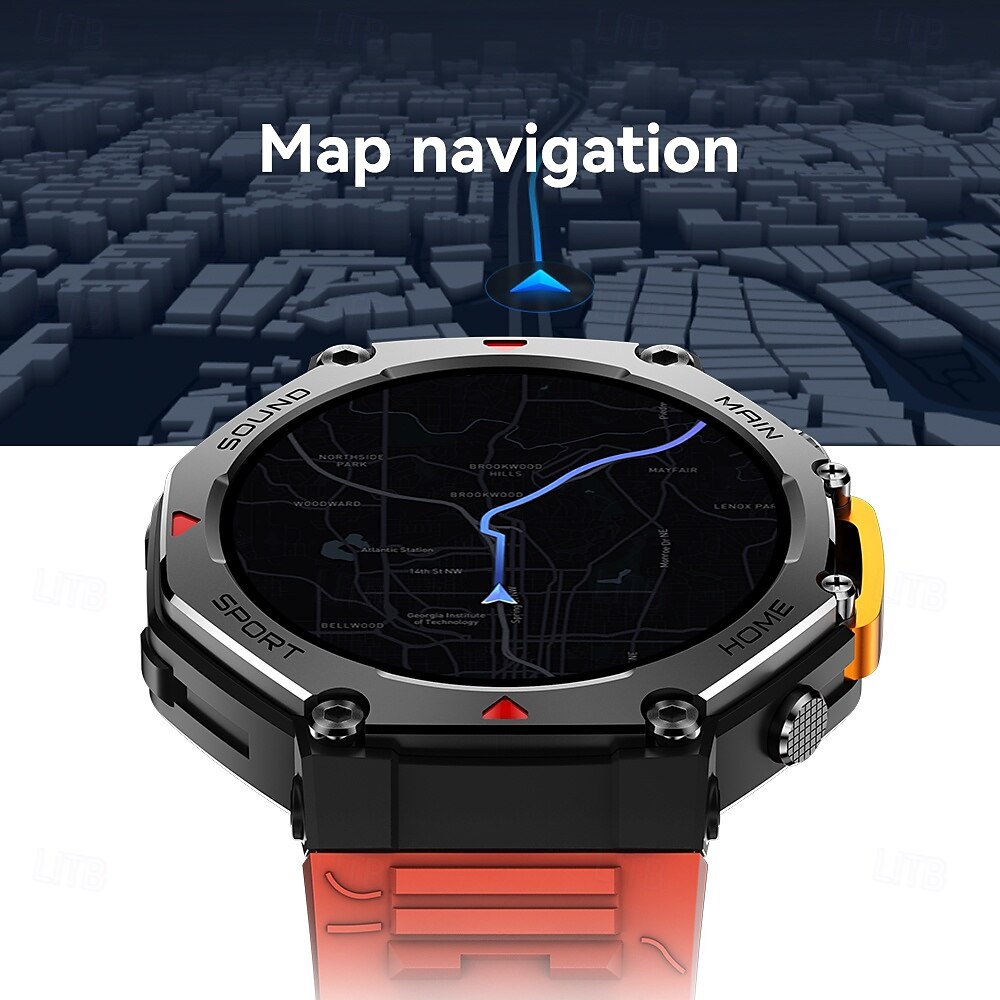 Nuovo smartwatch impermeabile 5 ATM, ideale per attività all'aperto, monitoraggio sportivo, pagamenti PayPal, chiamate Bluetooth, schermo HD da 1,45" 466*466, smartwatch indossabile 2025 del 2026 a $76.99 –P2