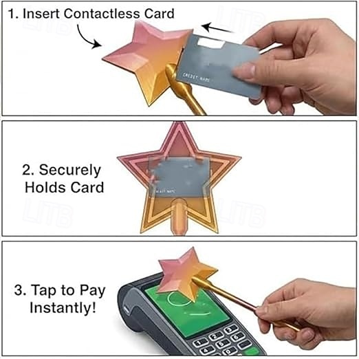 3D-geprinte toverstaf om te betalen met aanraking, magische sterrentoverstaven om mee te betalen, contactloze betaalkaarthouder voor toverstaven, digitale betaalsterrentoverstaven voor gemakkelijk 2026 - $15.99 –P14