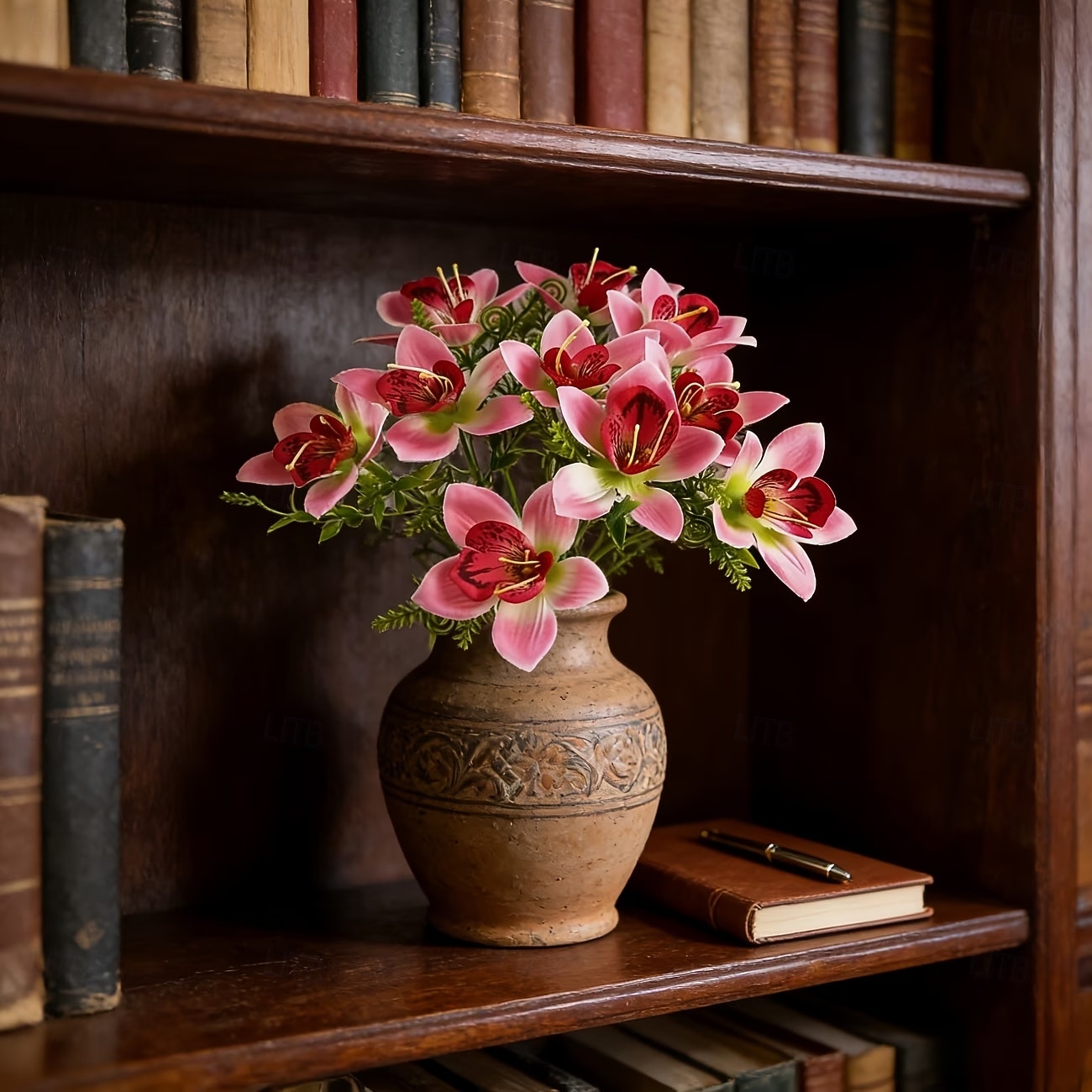 10 künstliche Phalaenopsis-Orchideen (kleine Cattleya-Blüten), verstellbare Stiele, realistische Blüten für Heim- und Eventdekoration, festliche Blumenarrangements und Außendekoration 2026 - $16.99 –P3